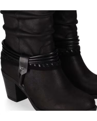 CHIKA10 TONIA 22 BOTINES DE MUJER EN PIEL SINTÉTICA CON TACÓN MEDIO NEGRO-BLACK