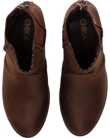 CHIKA10 TONIA 20 BOTINES PIEL SINTÉTICA TACÓN MEDIO MARRÓN MARRON-BROWN