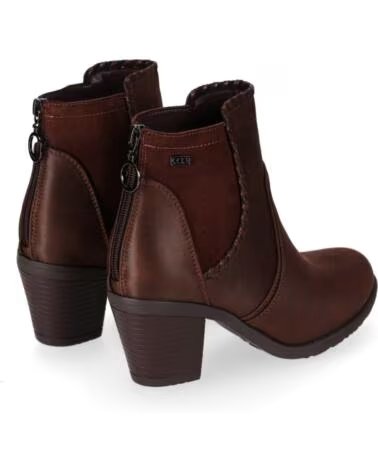 CHIKA10 TONIA 20 BOTINES PIEL SINTÉTICA TACÓN MEDIO MARRÓN MARRON-BROWN