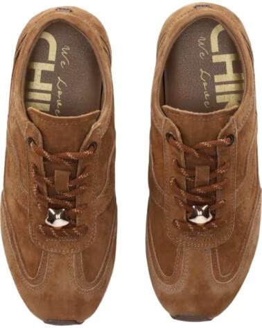 WOMEN SPORT SNEAKERS CHIKA10 CLAIRE 06 IN SUEDE LEATHER TAN CUERO-TAN