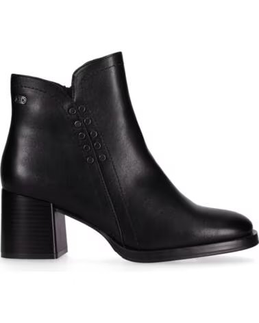 CHIKA10 TUKANA 06 BOTINES PIEL SINTÉTICA TACÓN MEDIO NEGRO-BLACK