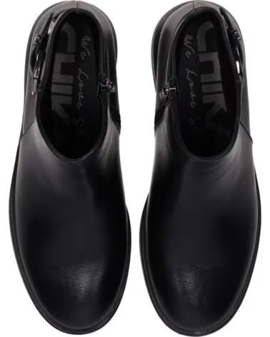 CHIKA10 DANKI 05 BOTINES PIEL SINTÉTICA TACÓN MEDIO NEGRO NEGRO-BLACK