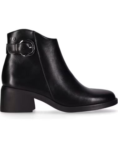 CHIKA10 DANKI 05 BOTINES PIEL SINTÉTICA TACÓN MEDIO NEGRO NEGRO-BLACK