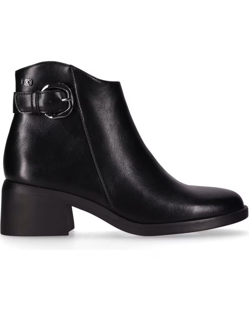 CHIKA10 DANKI 05 BOTINES PIEL SINTÉTICA TACÓN MEDIO NEGRO NEGRO-BLACK