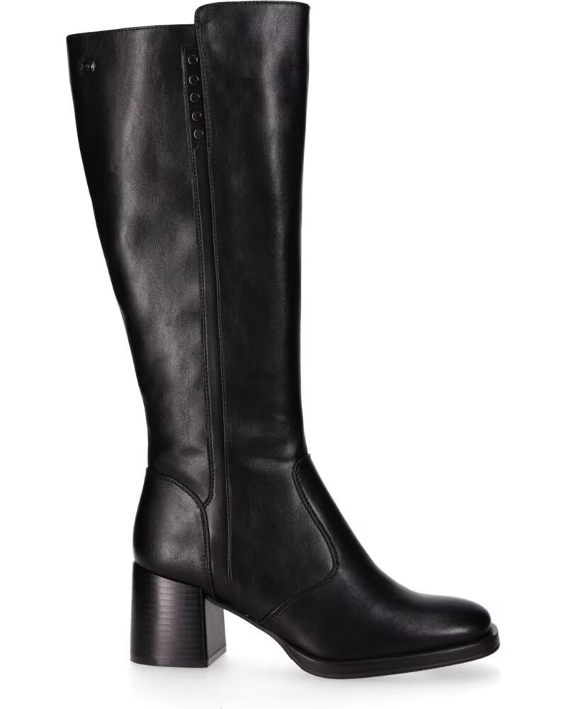 CHIKA10 TUKANA 05 HALBHOHE STIEFEL AUS SYNTHETISCHEM LEDER SCHWARZ-BLACK NEGRO-BLACK