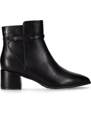 CHIKA10 ESPINO 01 BOTINES DE PIEL SINTÉTICA CON TACÓN MEDIO NEGRO-BLACK