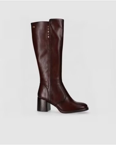 CHIKA10 TUKANA 05 BOTAS PIEL SINTÉTICA TACÓN MEDIO MARRÓN MARRON-BROWN