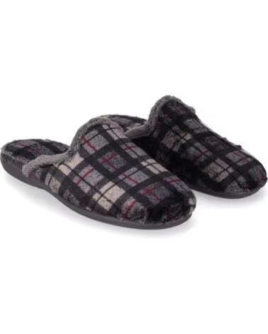 CHIKA10 AMARENA 01 NEGRO-BLACK CHINELOS PLANOS DE TECIDO PARA HOMEM