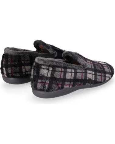 CHIKA10 AMARENA SLIPPERS TEJIDO CUADROS HOMBRE NEGRO-BLACK