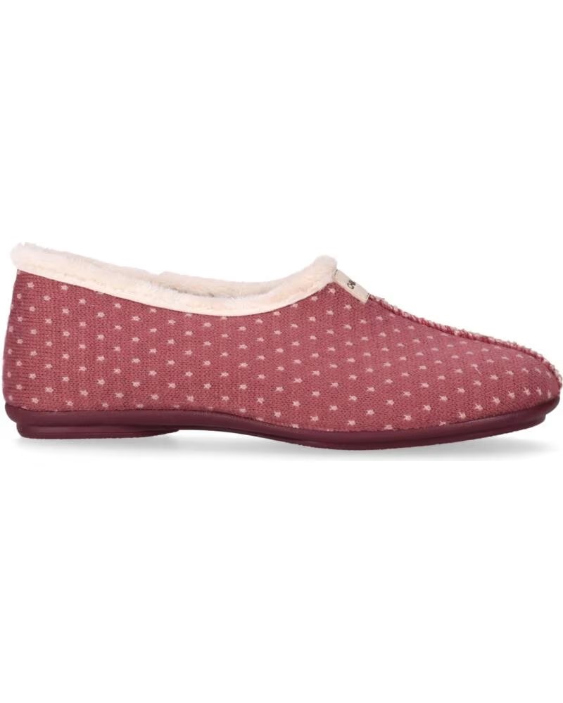 CHIKA10 AMARANTO 03 PANTUFLAS TEJIDO DE MUJER PLANO ROSA-PINK