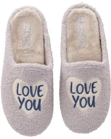 SLIPPERS PLANOS DE TEJIDO CHIKA10 AMARAN GRIS GRIS-GREY