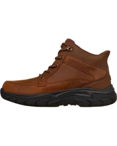 SKECHERS BOTAS HOMBRE SLIP-INS WATERPROOF RELAXED FIT CUERO MARRÓN