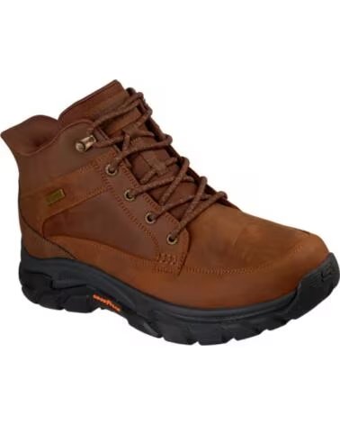 SKECHERS BOTAS HOMBRE SLIP-INS WATERPROOF RELAXED FIT CUERO MARRÓN