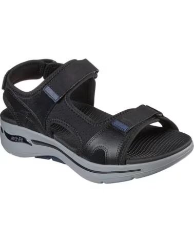 SKECHERS GO WALK ARCH FIT SANDAL MISSION NEGRA NEGRO