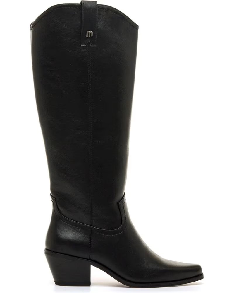 MTNG 56362 BOTAS ALTAS DE ESTILO COWBOY EN COLOR NEGRO