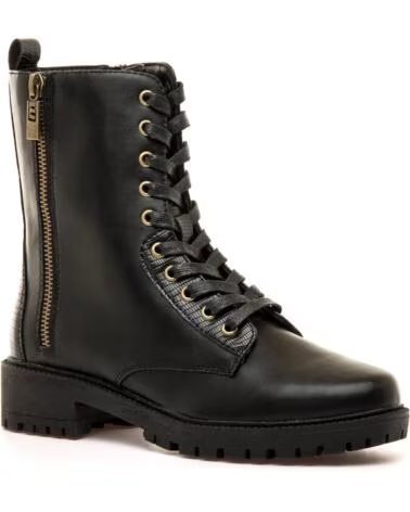 BOTINES MILITARES MTNG 56260 CON CORDONES Y CREMALLERA NEGRO
