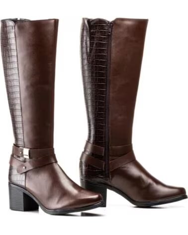 JAM DAMEN STIEFEL LEDER BORDEAUX HOHER SCHAFT MODELL 91175 MARRóN
