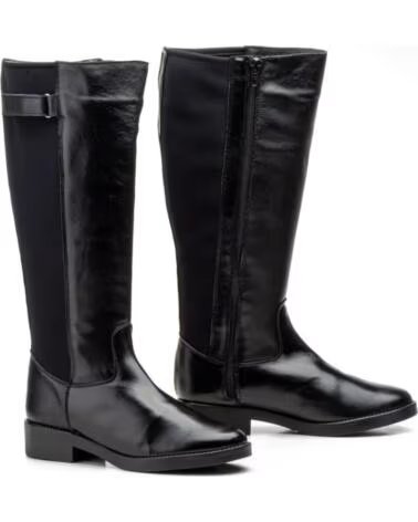 JAM LEATHER BOOTS WITH ELASTICS MODEL 90748 BLACK NEGRO