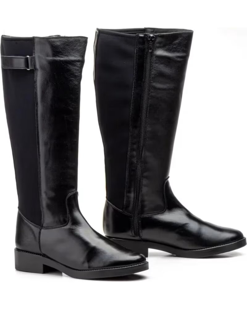 JAM LEATHER BOOTS WITH ELASTICS MODEL 90748 BLACK NEGRO