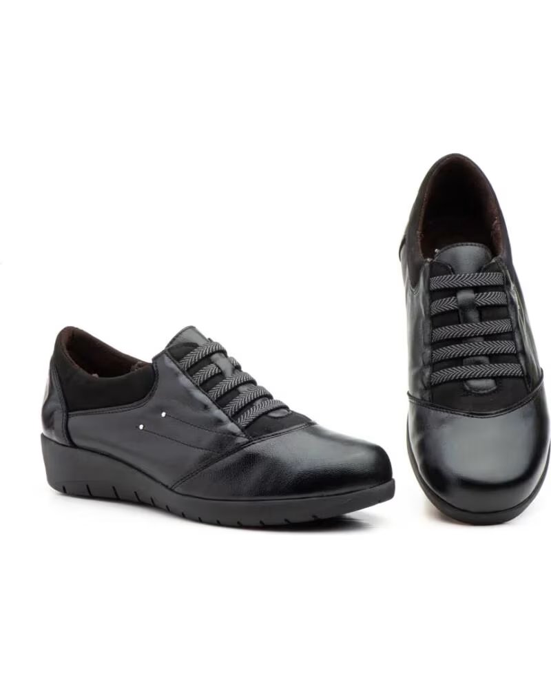 JAM LEDER HALBSCHUHE ELASTISCH MODELL 5567 SCHWARZ NEGRO