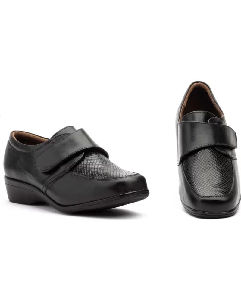 JAM SAPATOS MULHER PELE MARINHO VELCRO MODELO 796 PRETO NEGRO
