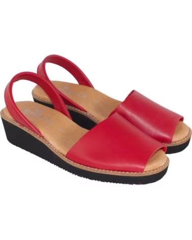 SEVILLAS MENORQUINAS PARA MUJER MODELO 531 ROJO