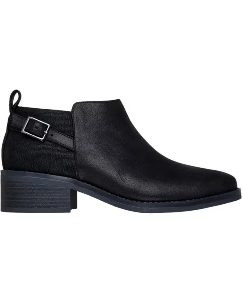 BOTINES DE TACÓN BOBS WANDER LUXE PARA MUJER SKECHERS NEGRO