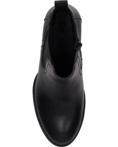 CHIKA10 AVILES 03 BOTINES DE PIEL SINTÉTICA TACÓN BAJO NEGRO-BLACK