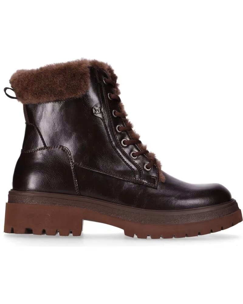 CHIKA10 TRUMPET 01 BOTTINES FEMME EN CUIR SYNTHÉTIQUE À TALON BAS MARRON MARRON-BROWN