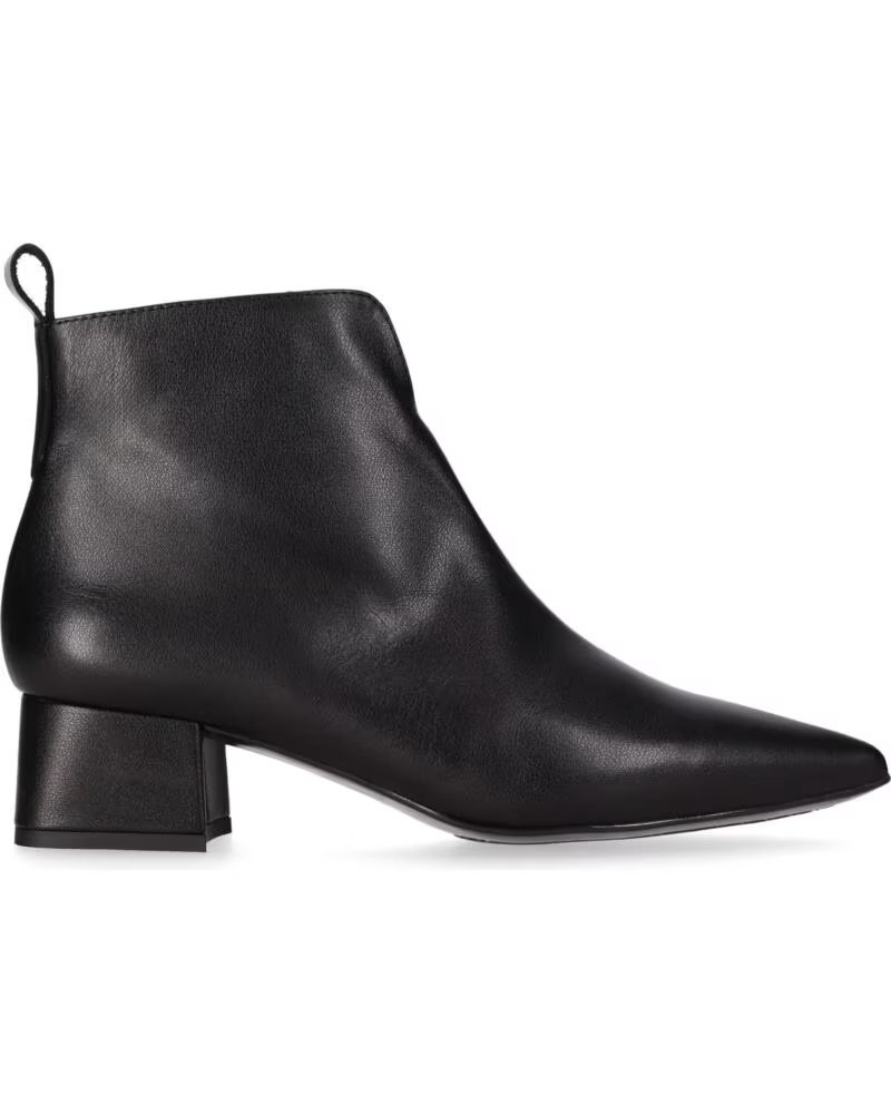 CHIKA10 ST KIWY 06 BOTINES PIEL DE MUJER TACÓN MEDIO NEGRO-BLACK