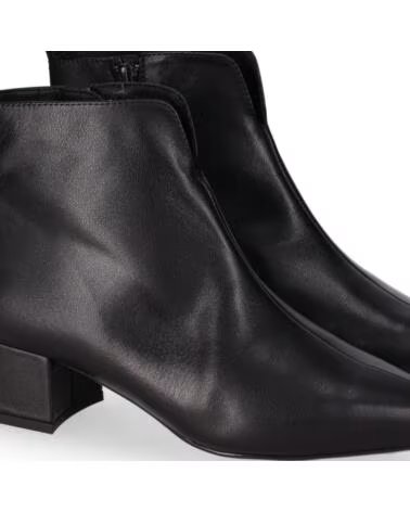 CHIKA10 ST KIWY 06 BOTINES PIEL DE MUJER TACÓN MEDIO NEGRO-BLACK