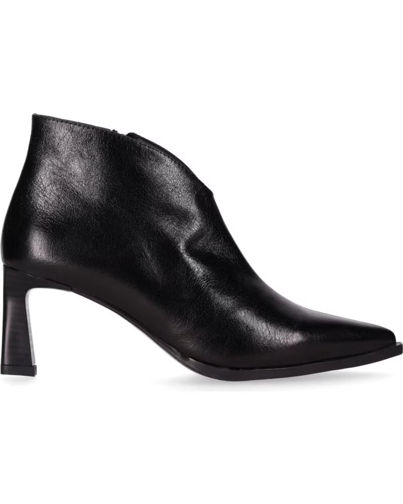 CHIKA10 ST KIWY 04 BOTINES DE PIEL PARA MUJER TACÓN ALTO NEGRO-BLACK