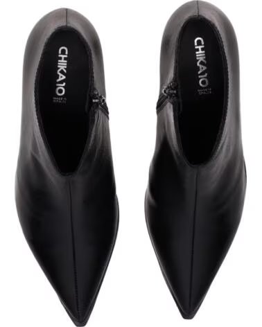 CHIKA10 ST KIWY 04 BOTINES DE PIEL PARA MUJER TACÓN ALTO NEGRO-BLACK