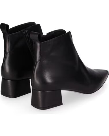CHIKA10 ST KIWY 06 BOTINES PIEL DE MUJER TACÓN MEDIO NEGRO-BLACK