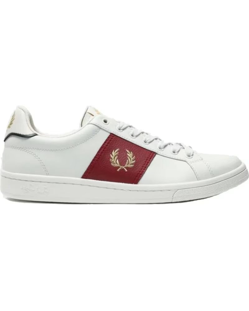 ZAPATILLAS FRED PERRY B721 LEATHER SIDE PANEL PORCELANA WHITE
