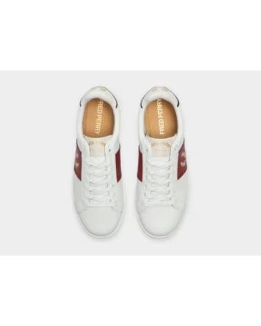 ZAPATILLAS FRED PERRY B721 LEATHER SIDE PANEL PORCELANA WHITE
