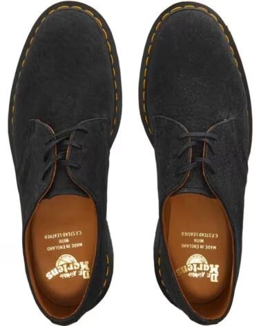 DR MARTENS 1461 SAVANNAH NUBUCK MADE IN ENGLAND ZAPATOS NEGRO BLACK