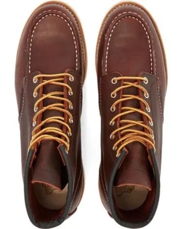 RED WING 8138 HERITAGE WORK 6 MOC TOE BOOT BRIAR OIL SLICK 44 BROWN