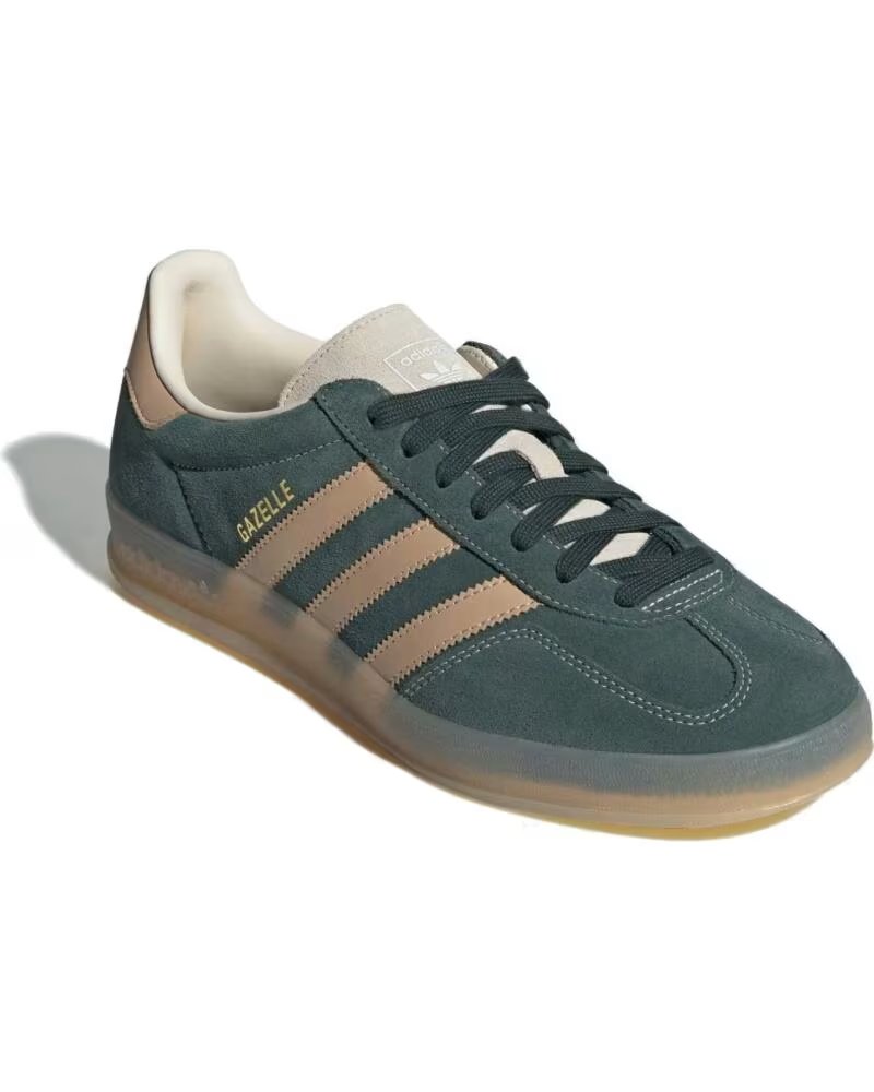 ADIDAS ZAPATILLAS GAZELLE INDOOR JH5402 SHADOW GREEN WARM SANDSTONE WONDER WHITE SAGE