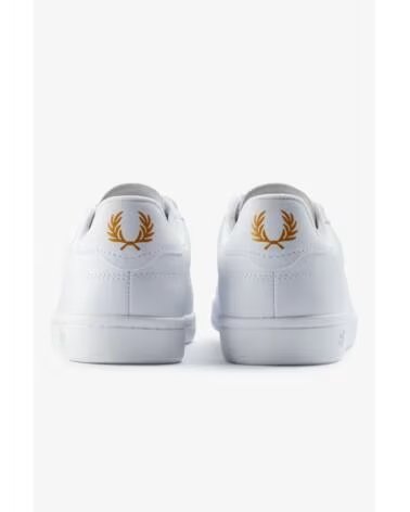 ZAPATILLAS FRED PERRY B721 LEATHER B6312 BLANCAS Y DORADAS WHITE