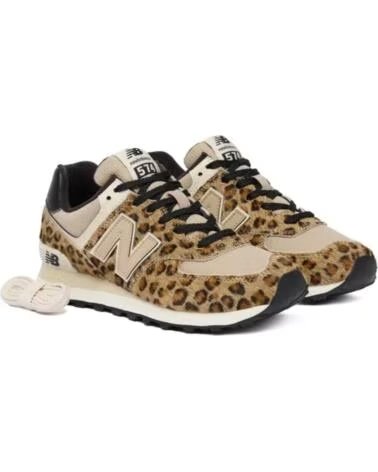 NEW BALANCE W574PN BROWN ANIMAL PRINT WOMEN´S SNEAKERS
