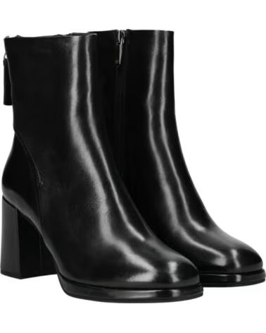 REGARDE LE CIEL DELICESHORT HAIR FUR CALI-01 BOTINES DE PIEL NEGROS NEGRO