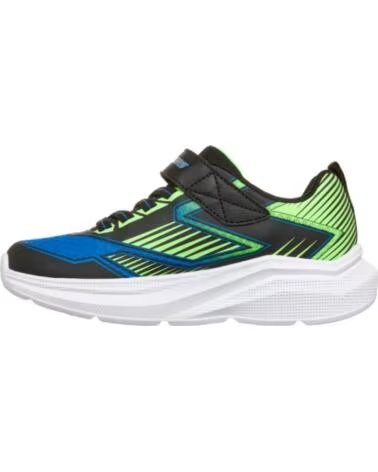 SKECHERS MICROSPEC VELOCITY GRID-DRIT ZAPATILLAS DE DEPORTE NIÑO NEGRO