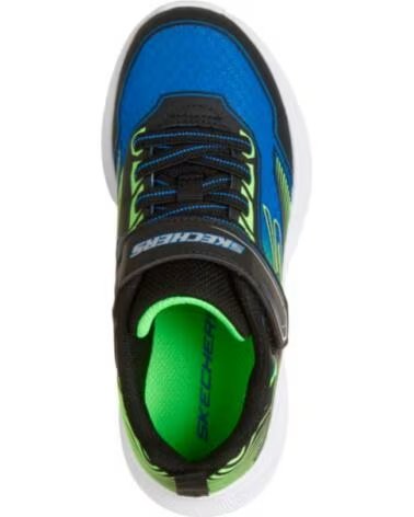 SKECHERS MICROSPEC VELOCITY GRID-DRIT ZAPATILLAS DE DEPORTE NIÑO NEGRO