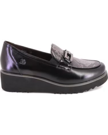 TREINTAS 4644 MOCASINES DE MUJER NEGRO PIEL
