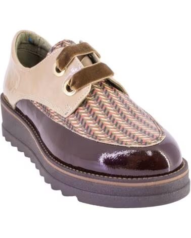 ZAPATOS NIVAL PILAR005 CON CORDONES PARA MUJER BEIGE