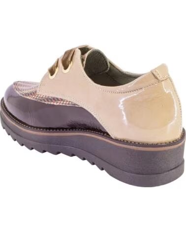 ZAPATOS NIVAL PILAR005 CON CORDONES PARA MUJER BEIGE
