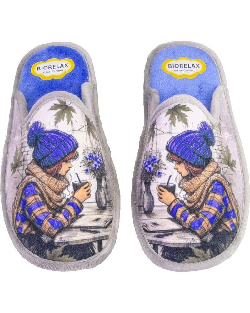 COSDAM 4525-26 Zapatillas de casa de mujer azul AZUL