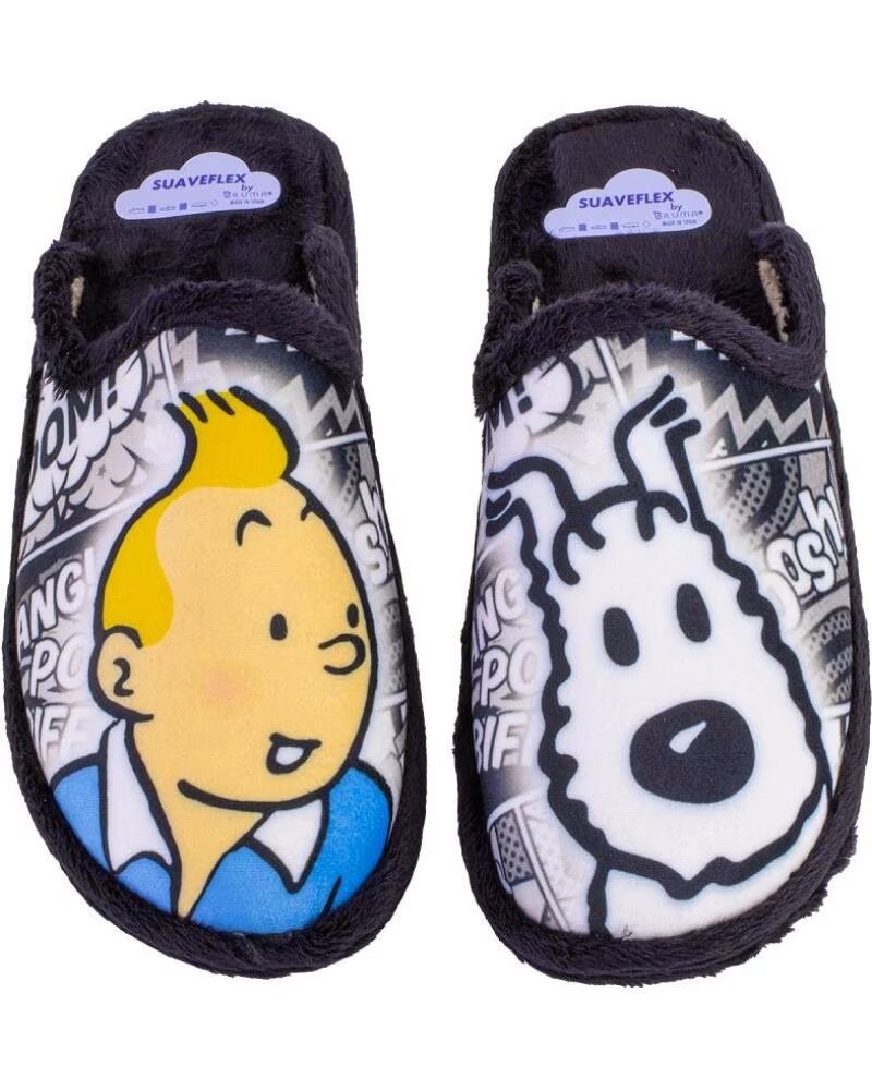 SUAVEFLEX 200-252 ZAPATILLAS DE CASA DE HOMBRE NEGRO