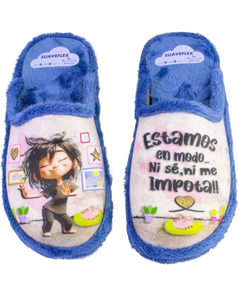SUAVEFLEX 200-388 ZAPATILLAS DE CASA DE MUJER AZUL
